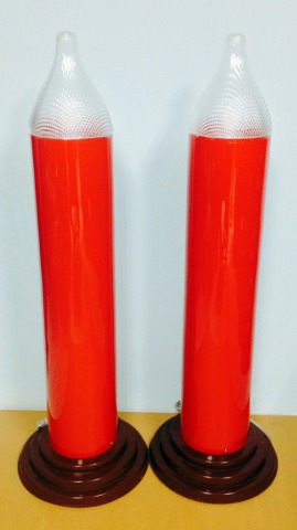 เทียน สีแดง ขนาดใหญ่ พร้อมหลอดไฟ